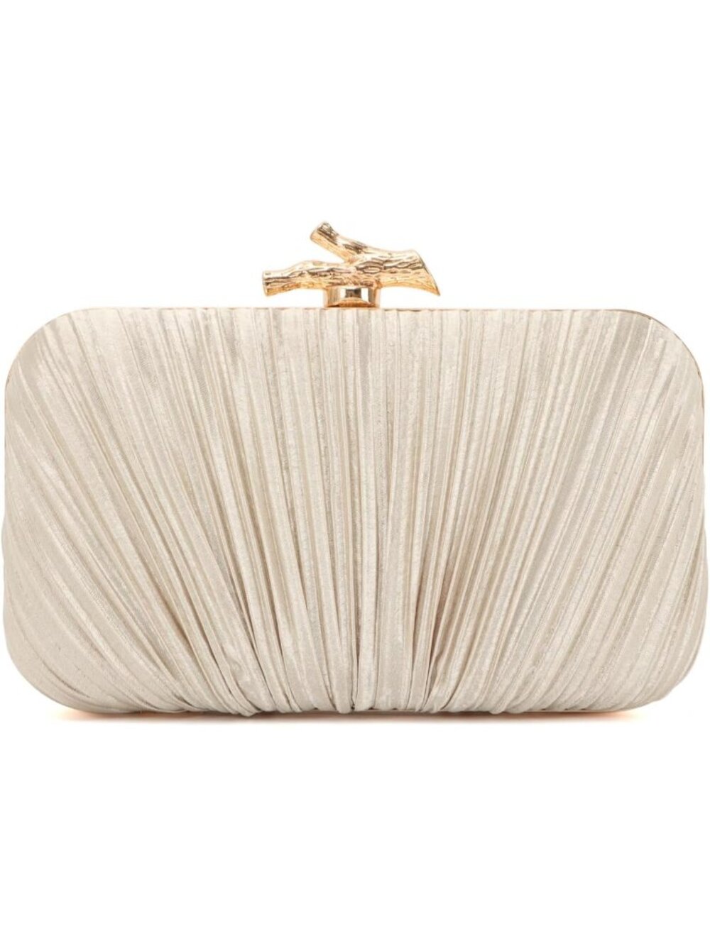 〽️Women's Gold Pleated Clutch Purse With Chain Wedding Party Evening Bag